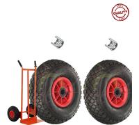 2 RUOTE 3.00 - 4 COMPLETE GONFIABILI X CARRELLINO PORTASACCHI GOMME PNEUMATICI