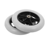 2 ruote anteriori grigie di ricambio for sedie a rotelle, ruote girevoli in PVC for carrelli della spesa, design con pneumatici solidi for una maggiore manovrabilità e un utilizzo a lungo termine
