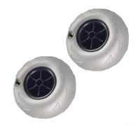 2 ruote in PVC per carrello da spiaggia, ideale per kayak e campeggio, diametro 205 mm, larghezza 115 mm, facile da usare sulla sabbia