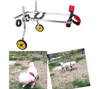 2 Ruote Passeggino per Cani Sedia A Rotelle per Cani, Carrello Regolabile In Acciaio Inossidabile, per Esercizi per Animali Riabilitazione Delle Zampe Posteriori