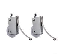 2 ruote per ante scorrevoli per armadi, dotate di doppia ruota e guscio in acciaio inox, per un funzionamento scorrevole fluido e silenzioso (scanalature convesse sin)