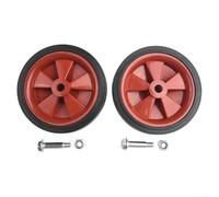 2 ruote per compressore d'aria, 12,7 cm, ammortizzanti, antiscivolo, parti di ricambio con viti, per macchine senza olio e pompe ad aria, rosse (12,7 cm)