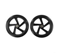 2 ruote per scooter in poliuretano, silenziose, ricambio per carrello a 3 ruote per bambini, cuscinetti ABEC ad alta velocità, foro da 125 mm, foro da 8 mm (nero, 200 mm x 40 mm)