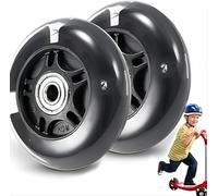 2 ruote per skateboard da 80 mm, con luci LED lampeggianti, micro ruote posteriori, maxi micro ruote posteriori, ruote di ricambio, accessori per scooter per bambini, ragazzi e ragazze