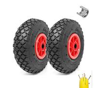 2 RUOTE PIENE ANTIFORATURA IN POLIURETANO 3.00 - 4 GOMME PU CARRELLO PORTAPACCHI