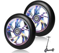 2 ruote Stunt Scooter 110 mm, ruote di ricambio colorate per scooter 88 A, per stunt con cuscinetti ABEC-9, cuscinetti in alluminio, ruote di ricambio per tutti i tipi (colore, dieci)