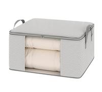 2 Sacca di Stoccaggio per Coperte e Piumini, 55 * 35 * 25cm, Impermeabile, Traspirante, con Doppia Cerniera e Maniglie Rinforzate, Pieghevole e Lavabile, Ideale per Armadio, Casa