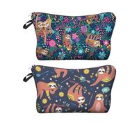 2 sacchetti cosmetici da viaggio con grande capacità, portatile e doppio strato