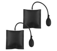 2 sacchetti gonfiabili a cuneo per sollevamento auto, pompa per auto, kit pompa a cuneo, strumento per l'installazione di porte e finestre, riparazione auto, fermaporta nero