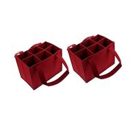 2 sacchetti in feltro per bottiglie di vino, con 6 scomparti, imbottitura antiurto e manico rinforzato per un trasporto sicuro (116 Chars) per bottiglie di vino, B, Taglia unica