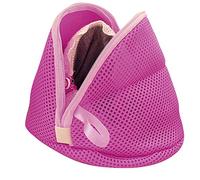 2 sacchetti per biancheria intima, in rete di protezione, colore rosa