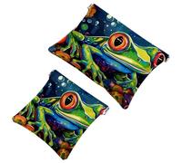 2 sacchetti per borsa, borsa colorata Big Frog-1849 impermeabile, custodia portatile per regali da donna, Multicolore 01, A：7.1x5.8in/18x14.8cm，B:4.7x4.5in/12x11.5cm