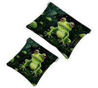 2 sacchetti per borsa, borsa colorata Big Frog-1849 impermeabile, custodia portatile per regali da donna, Multicolore 04, A：7.1x5.8in/18x14.8cm，B:4.7x4.5in/12x11.5cm