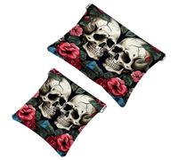 2 sacchetti per borsa, borsa per il trucco impermeabile Art Dinosaur-826, custodia portatile per regali da donna, Multicolore 10., A：7.1x5.8in/18x14.8cm，B:4.7x4.5in/12x11.5cm