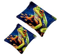 2 sacchetti per borsa, borsa per il trucco impermeabile, motivo fungo rosso, 1882, borsa portatile per regali da donna, Multicolore 04, A：7.1x5.8in/18x14.8cm，B:4.7x4.5in/12x11.5cm