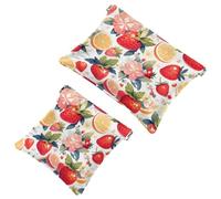 2 sacchetti per borsa, borsa per trucchi impermeabile, per feste di frutta, 892, idea regalo per donne, Multicolore 01, A：7.1x5.8in/18x14.8cm，B:4.7x4.5in/12x11.5cm