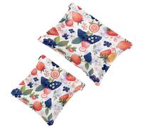 2 sacchetti per borsa, borsa per trucchi impermeabile, per feste di frutta, 892, idea regalo per donne, Multicolore 02, A：7.1x5.8in/18x14.8cm，B:4.7x4.5in/12x11.5cm