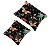 2 sacchetti per borsa, Fireflies at Night-1816, borsa per il trucco impermeabile, custodia portatile per regali da donna, Multicolore 06, A：7.1x5.8in/18x14.8cm，B:4.7x4.5in/12x11.5cm