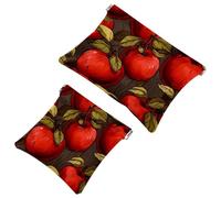 2 sacchetti per borsa, frutti rossi, 991, impermeabili, portatili, idea regalo per donne, Multicolore 01, A：7.1x5.8in/18x14.8cm，B:4.7x4.5in/12x11.5cm
