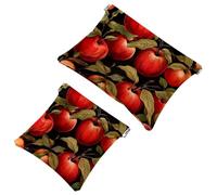 2 sacchetti per borsa, frutti rossi, 991, impermeabili, portatili, idea regalo per donne, Multicolore 02, A:7.1x5.8in/18x14.8cm,B:4.7x4.5in/12x11.5cm
