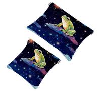 2 sacchetti per borsa, motivo cielo stellato, 1123, impermeabile, portatile, idea regalo per donne, Multicolore 07, A：7.1x5.8in/18x14.8cm，B:4.7x4.5in/12x11.5cm