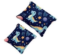 2 sacchetti per borsa, motivo dinosauro stellato, 727, impermeabile, portatile, idea regalo per donne, Multicolore 10., A：7.1x5.8in/18x14.8cm，B:4.7x4.5in/12x11.5cm