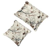 2 sacchetti per borse, con boccioli di fiori rossi e fiori bianchi, 1387, impermeabile, portatile, idea regalo per donne, Multicolore 07, A：7.1x5.8in/18x14.8cm，B:4.7x4.5in/12x11.5cm