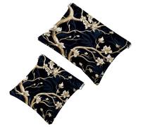 2 sacchetti per borse, con fiori rossi e bianchi, 1486, impermeabili, ideali come regalo per donne, Multicolore 09, A：7.1x5.8in/18x14.8cm，B:4.7x4.5in/12x11.5cm