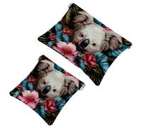 2 sacchetti per borse, fiori e koala, 1816, impermeabili, portatili, idea regalo per donne, Multicolore 10., A:7.1x5.8in/18x14.8cm,B:4.7x4.5in/12x11.5cm