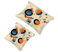 2 sacchetti per borse, forme geometriche colorate, 1882, impermeabili, portatili, idea regalo per donne, Multicolore 01, A：7.1x5.8in/18x14.8cm，B:4.7x4.5in/12x11.5cm