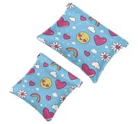 2 sacchetti per borse, gelato all'anguria, 1 borsa per il trucco impermeabile, custodia portatile per regali da donna, Multicolore 10., A：7.1x5.8in/18x14.8cm，B:4.7x4.5in/12x11.5cm