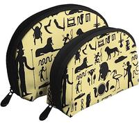 2 sacchetti per cosmetici, borsa per trucco da viaggio Ankh, soldato dell'antico Egitto, borsa da toilette per donna