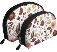 2 sacchetti per cosmetici Flower Boone Fall Florals Borsa per trucco da viaggio Borsa da toilette per donna