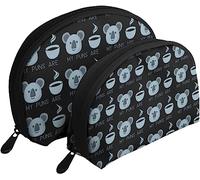 2 sacchetti per cosmetici My Puns Are Koala Tea Borsa per il trucco da viaggio Borsa da toilette per donna