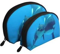 2 sacchetti per cosmetici Panda Baby Killer Whale Borsa per trucco da viaggio Borsa da toilette per donna