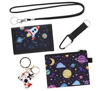 2 sacchetti per il petto per bambini e ragazzi con cordino e anello portachiavi Portmonee per bambini, design triplo piegato, per bambini, adatto per regalo di compleanno