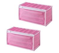 2 sacchetti per la pulizia delle scarpe, in rete, per lavatrice, scarpe da corsa, rosa, rosa, Taglia unica