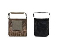 2 sacchetti per la raccolta di funghi in rete per foraggiamento con piccola custodia, borsa multiuso riutilizzabile per la raccolta di funghi per bushcraft