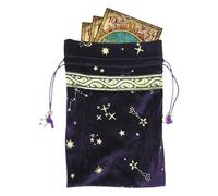 2 sacchetti per tarocchi - Borsa per tarocchi viola, borsa per tarocchi in velluto con motivo costellazione, 13 x 18 cm, borsa per tarocchi, porta carte per tarocchi, gioielli, sacchetti regalo con