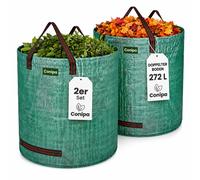 2 sacchi da giardino da 272 l, extra robusti con doppio fond 272 litri, 2 sacchi