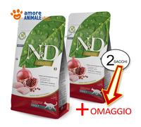 2 SACCHI - Farmina Cat N&D Prime Grain Free - Adult → Pollo e Melograno - 5 Kg