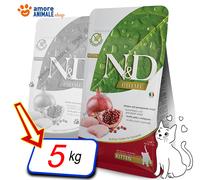 2 SACCHI - Farmina Cat N&D Prime Grain Free - Kitten → Pollo e Melograno - 5 kg