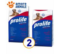 2 SACCHI Prolife Adult Sensitive Grain Free Manzo e Patate 10 kg
