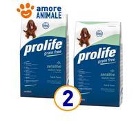 2 SACCHI - Prolife Adult Sensitive Medium large Pesce e Patate 10 Kg