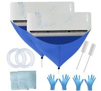 2 Sätze Kit Di Pulizia Per Condizionatori D'aria, Gancio per Sacco per Lavaggio Aria Condizionata Split Agente per Pulizia Condizionatore, Per Pulizia Condizionatore Split, con Spazzole, Tubo