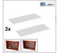 2 Safe 5929 1 Ripiani In Vetro Ripiani Aggiuntivi 360x40x5mm Per Vetrina 5929