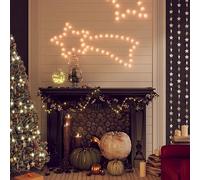 2 sagome a LED a forma di cometa, 48 LED a luce bianca calda, 65 x 28 cm, resistenti alle intemperie, per decorazione natalizia per esterni, a risparmio energetico e di lunga durata
