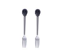 2 Salad Fruit Fork Mini Forks Western dinnerware Black Forks Pickle Forks Mini Fruit Picks Stainless Steel Resin Halloween Party Forks Snacks Forks Me