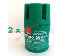 2 SANO GREEN WATER WATER WC CLEANER Igienico Lunga Durata Sapone WC Serbatoio...