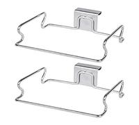 2 scaffali in acciaio inox, per sacchetti di plastica, per cucina, bagno, armadio